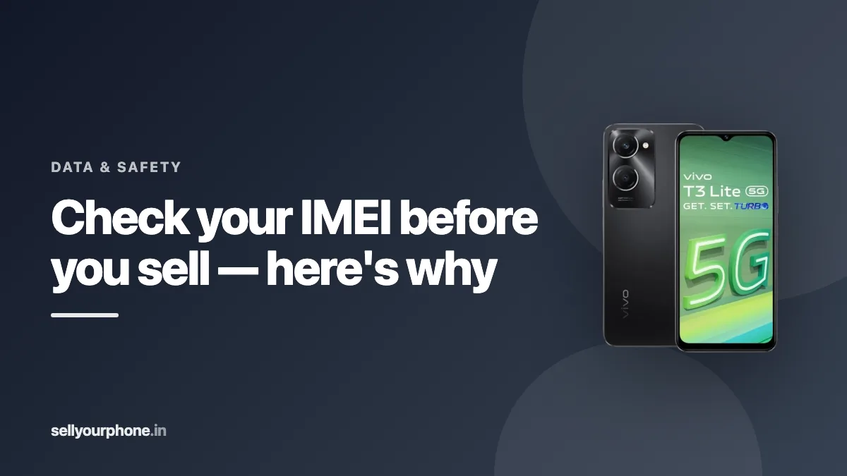 Illustration of an IMEI number being checked against a registry