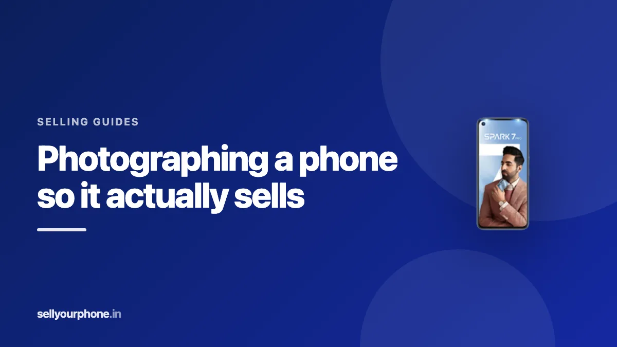 Illustration of a phone being photographed for a listing