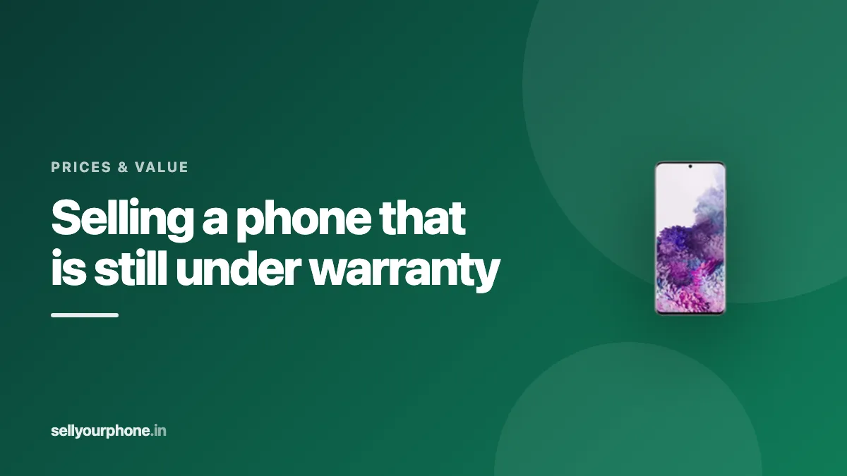 Illustration of a warranty card beside a phone