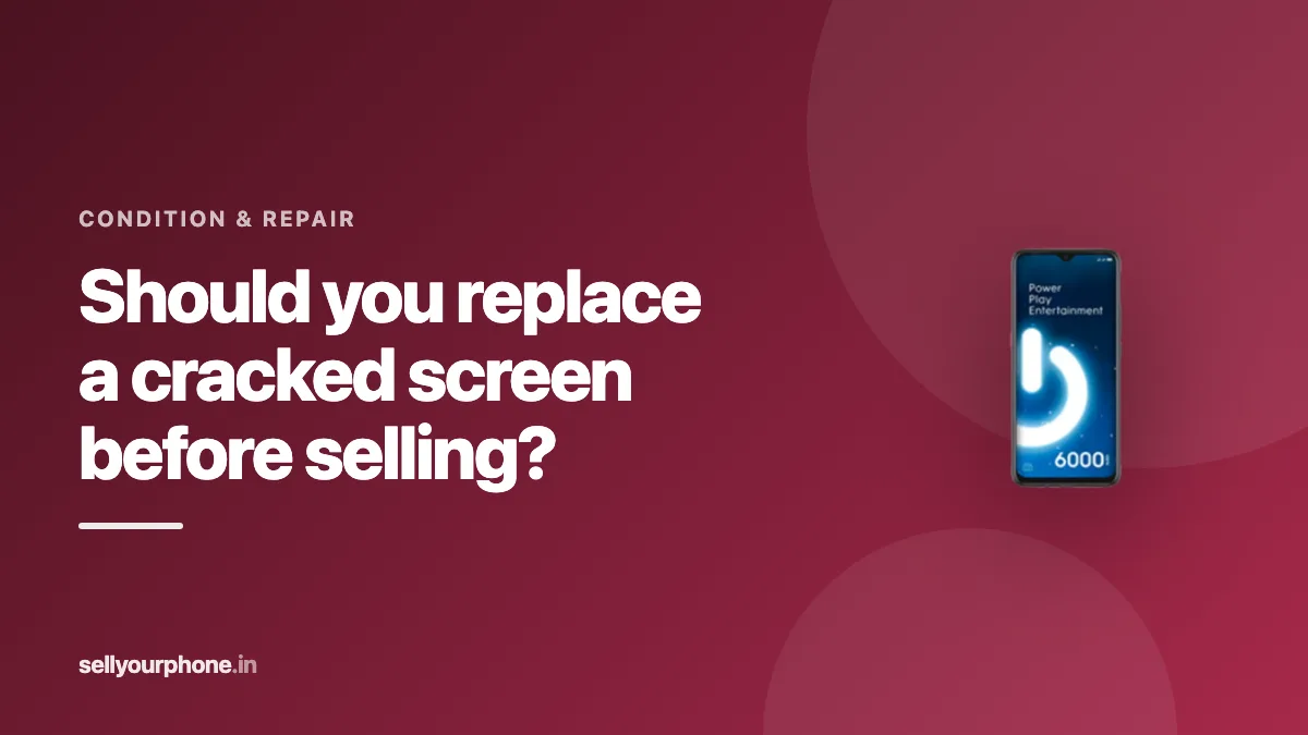Illustration weighing a screen repair cost against a resale deduction